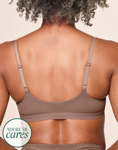 Load image into Gallery viewer, nueskin Olympia Mesh Scoop-Neck Shelf Bra in color Deep Taupe and shape bralette
