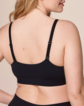 Load image into Gallery viewer, nueskin Jenn Wireless Triangle Bralette in color Jet Black and shape bralette
