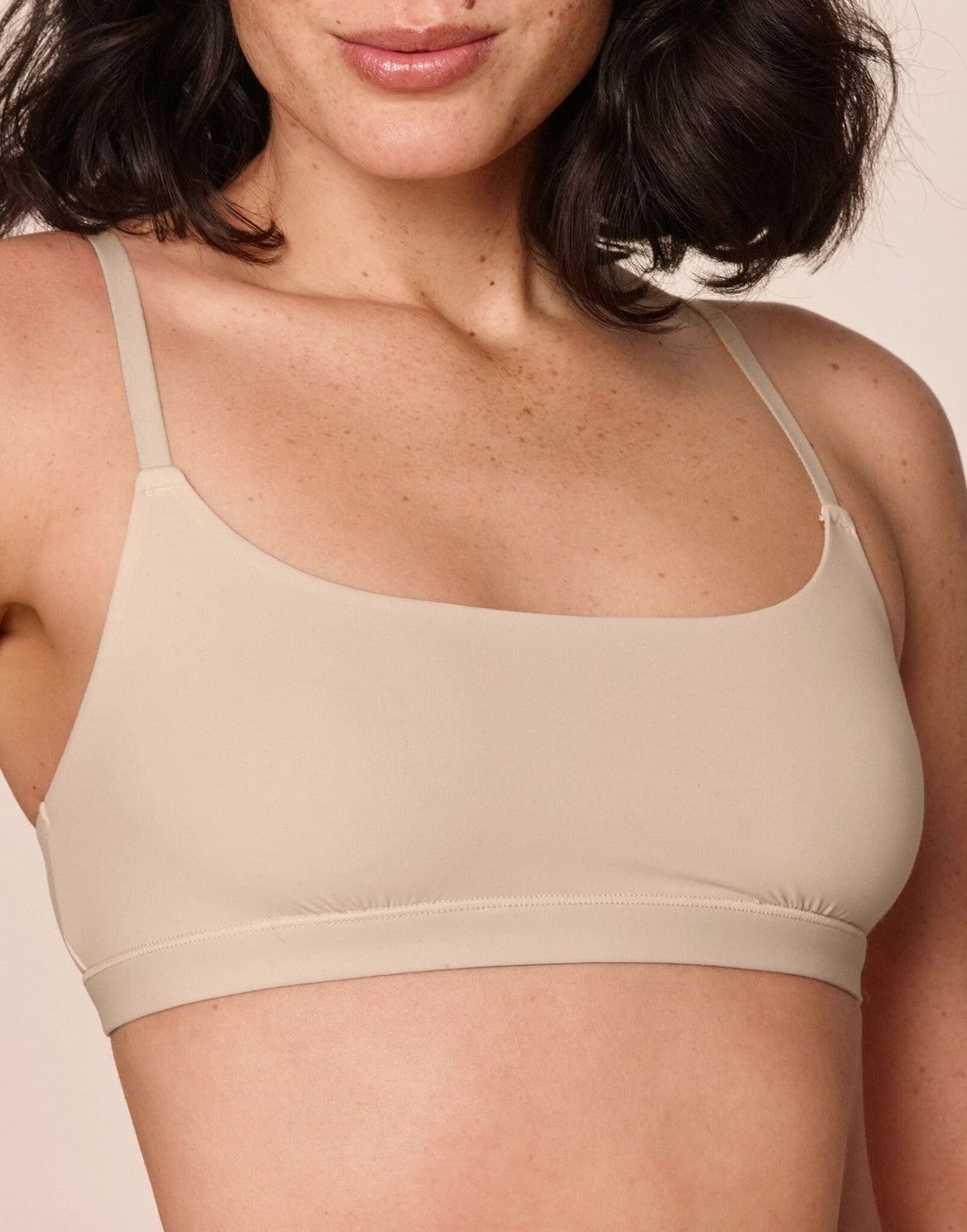 nueskin Cora Scoop-Neck Shelf Bra in color Appleblossom and shape bralette