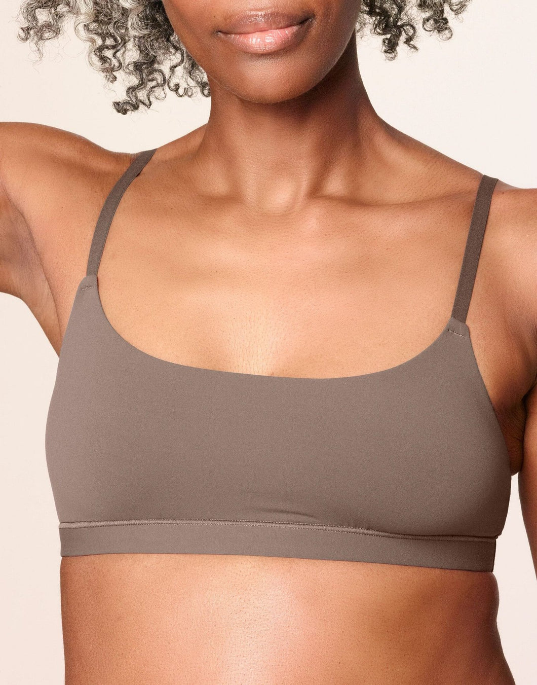 nueskin Cora Scoop-Neck Shelf Bra in color Bracken and shape bralette