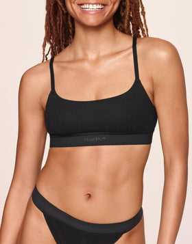 nueskin Rory in color Jet Black and shape bralette