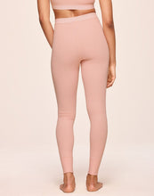 Load image into Gallery viewer, nueskin Laurie Rib Cotton Legging in color Rose Cloud and shape legging
