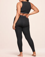 Load image into Gallery viewer, nueskin Laurie Rib Cotton Legging in color Jet Black and shape legging
