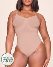 Load image into Gallery viewer, nueskin Cady High-Compression Cheeky Bodysuit in color Rose Cloud and shape bodysuit
