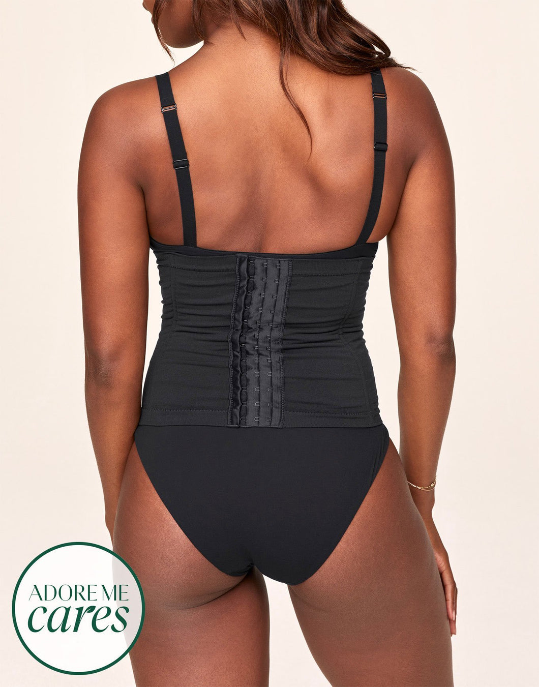 nueskin Claudine High-Compression Waist Cincher in color Jet Black and shape corset