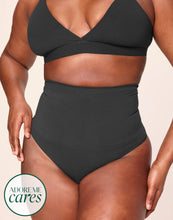 Load image into Gallery viewer, nueskin Elodie High-Compression High-Waist Thong in color Jet Black and shape thong
