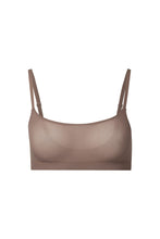 Load image into Gallery viewer, nueskin Olympia Mesh Scoop-Neck Shelf Bra in color Deep Taupe and shape bralette
