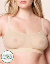 Load image into Gallery viewer, nueskin Olympia Mesh Scoop-Neck Shelf Bra in color Dawn and shape bralette
