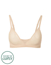 Load image into Gallery viewer, nueskin Viktoria Mesh Wireless Triangle Bralette in color Dawn and shape bralette
