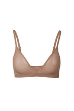 Load image into Gallery viewer, nueskin Viktoria Mesh Wireless Triangle Bralette in color Beaver Fur and shape bralette

