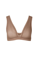Load image into Gallery viewer, nueskin Italia Mesh Wireless Triangle Bralette in color Beaver Fur and shape triangle
