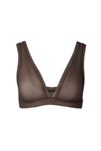 Load image into Gallery viewer, nueskin Italia Mesh Wireless Triangle Bralette in color Deep Taupe and shape triangle
