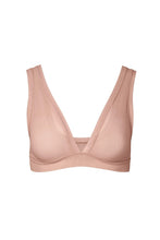 Load image into Gallery viewer, nueskin Italia Mesh Wireless Triangle Bralette in color Rose Cloud and shape triangle

