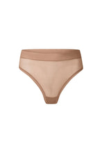 Load image into Gallery viewer, nueskin Carey Mesh Mid-Rise Thong in color Macaroon and shape thong
