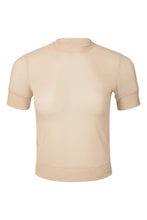 Load image into Gallery viewer, nueskin Nadin Mesh Short-Sleeved Tee in color Dawn and shape short sleeve tee

