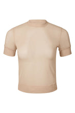 Load image into Gallery viewer, nueskin Nadin Mesh Short-Sleeved Tee in color Appleblossom and shape short sleeve tee
