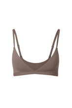 Load image into Gallery viewer, nueskin Jenn Wireless Triangle Bralette in color Deep Taupe and shape bralette
