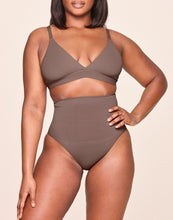 Load image into Gallery viewer, nueskin Jenn Wireless Triangle Bralette in color Deep Taupe and shape bralette
