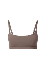 Load image into Gallery viewer, nueskin Cora Scoop-Neck Shelf Bra in color Deep Taupe and shape bralette
