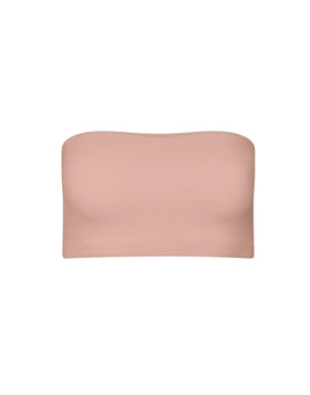 nueskin Ines Strapless Bandeau in color Rose Cloud and shape bandeau