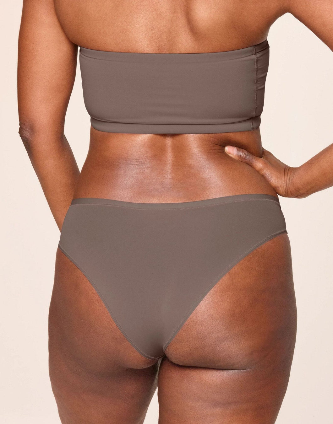nueskin Mindy in color Deep Taupe and shape midi brief
