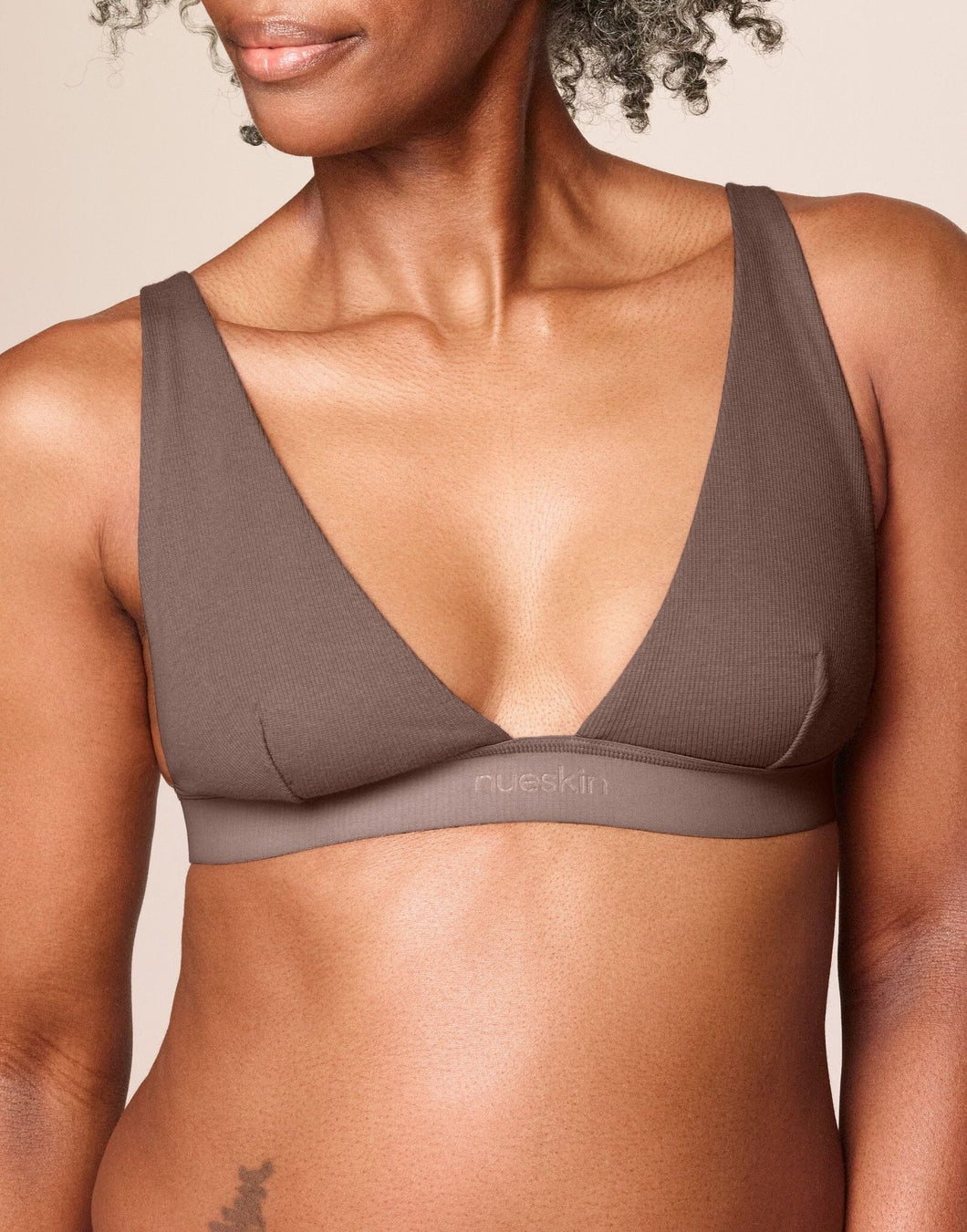 nueskin Tania in color Deep Taupe and shape triangle