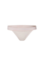 Load image into Gallery viewer, nueskin Tess Rib Cotton Mid-Rise Thong in color Powder Puff and shape thong
