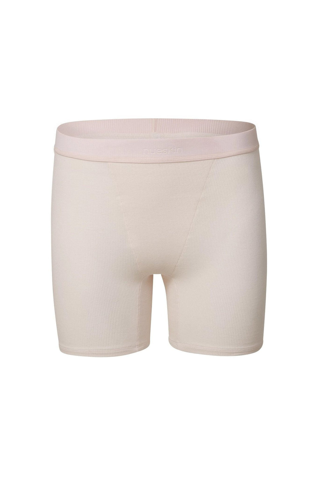 nueskin Hena Rib Cotton Shorts in color Powder Puff and shape shortie