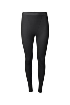 nueskin Laurie Rib Cotton Legging in color Jet Black and shape legging