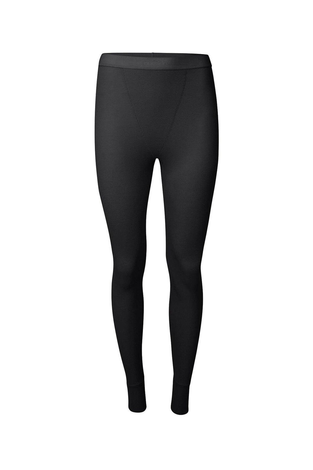 nueskin Laurie Rib Cotton Legging in color Jet Black and shape legging