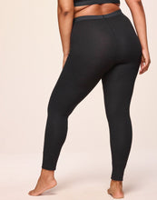 Load image into Gallery viewer, nueskin Laurie Rib Cotton Legging in color Jet Black and shape legging
