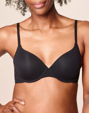 Load image into Gallery viewer, nueskin Janelle Underwired T-Shirt Bra in color Jet Black and shape demi
