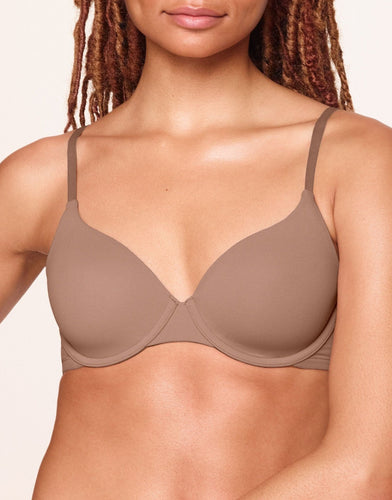 nueskin Janelle Underwired T-Shirt Bra in color Beaver Fur and shape demi
