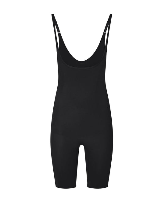 nueskin Braelynn High-Compression Underbust Bodysuit in color Jet Black and shape bodysuit