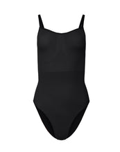 Load image into Gallery viewer, nueskin Cady High-Compression Cheeky Bodysuit in color Jet Black and shape bodysuit
