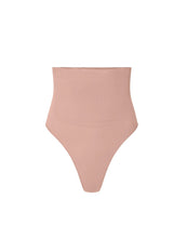 Load image into Gallery viewer, nueskin Elodie High-Compression High-Waist Thong in color Rose Cloud and shape thong

