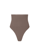 Load image into Gallery viewer, nueskin Elodie High-Compression High-Waist Thong in color Deep Taupe and shape thong
